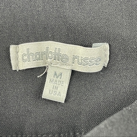 Charlotte Russe Shorts Womens Juniors Medium Black 3 Button Zip - Picture 2 of 6